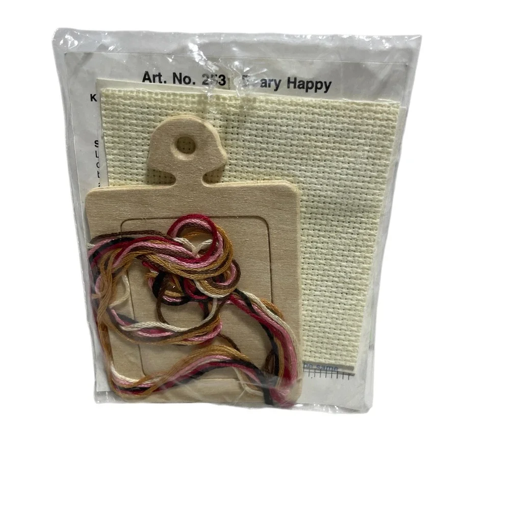 NMI Stitch N Frame Counted Cross Stitch Beary Happy